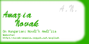 amazia novak business card